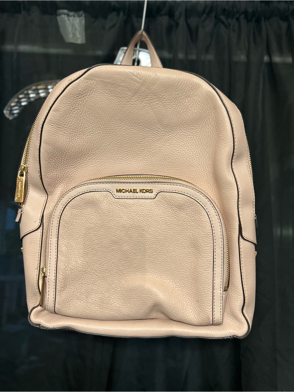 MICHAEL KORS Blush Pink Pebbled Leather Backpack